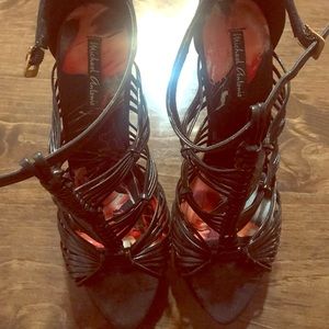 Michael Antonio black strap heels